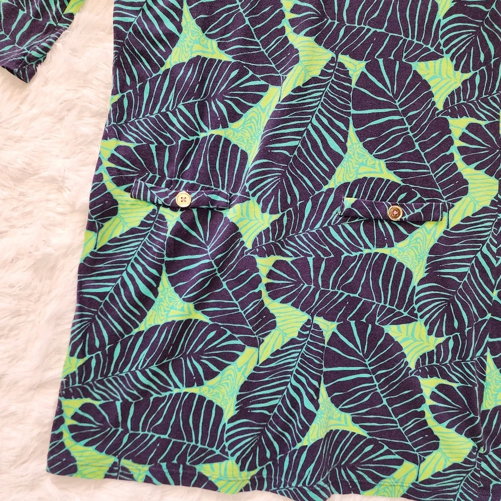 Lilly‎ Pulitzer Girls Green Carol Shift Dress Under the Palms Print